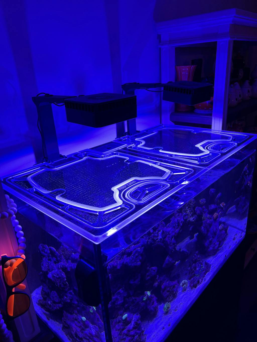 Waterbox Marine X 90.3 (Internal Overflow) Custom Polycarbonate Screen Aquarium Top Lid