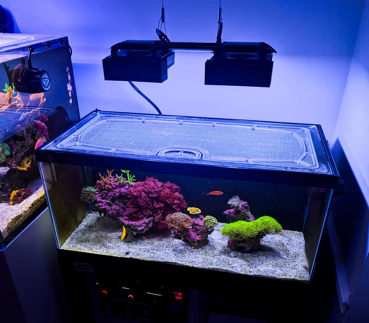 Planet Aquariums Mega Matrix Black Framed 36.5 x 18.5" (72 and 84 Gallon) Polycarbonate Screen Top Lid