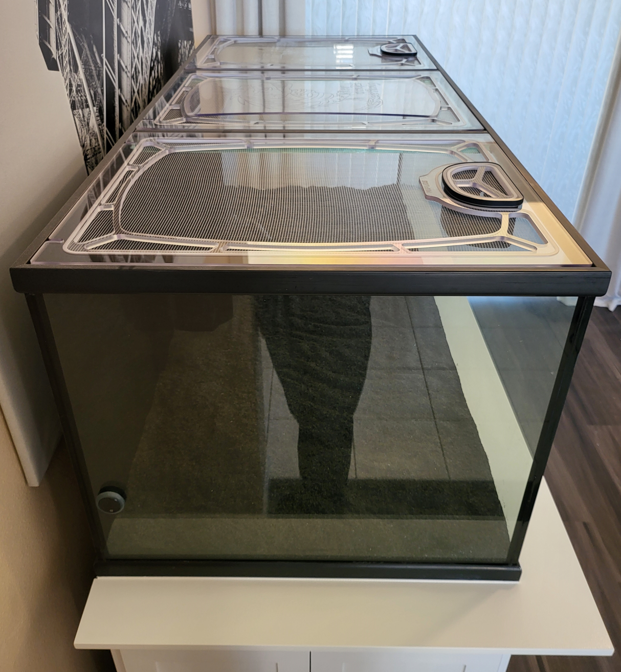 Planet Aquariums Mega Matrix Black Framed 96.5 x 18.5" (190 and 230 Gallon) Polycarbonate Screen Top Lid