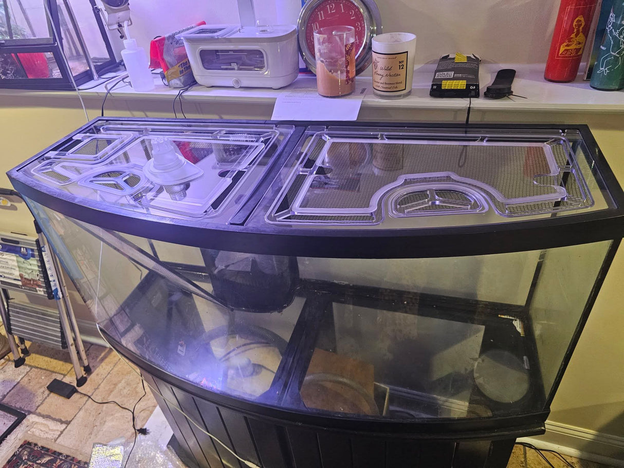 Aqueon 72 Gallon Bowfront Custom Polycarbonate Aquarium Screen Top Lid