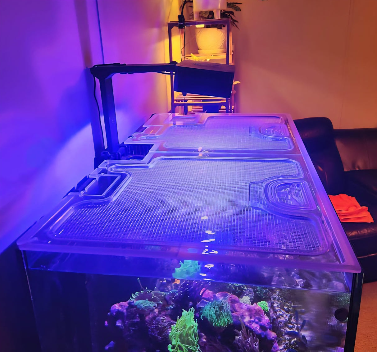 Waterbox Marine X 90.3 (Internal Overflow) Custom Polycarbonate Screen Aquarium Top Lid