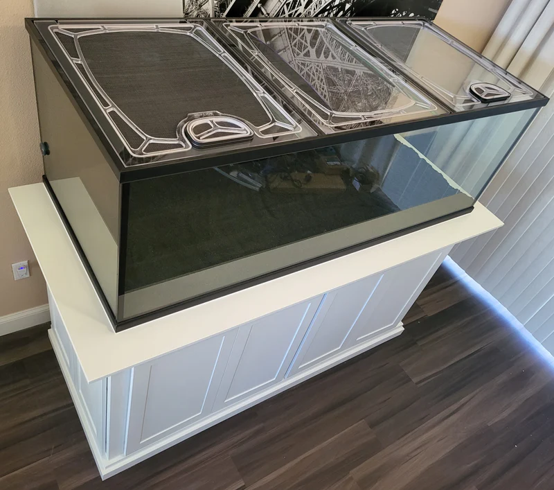Planet Aquariums Mega Matrix Black Framed 96.5 x 18.5" (190 and 230 Gallon) Polycarbonate Screen Top Lid