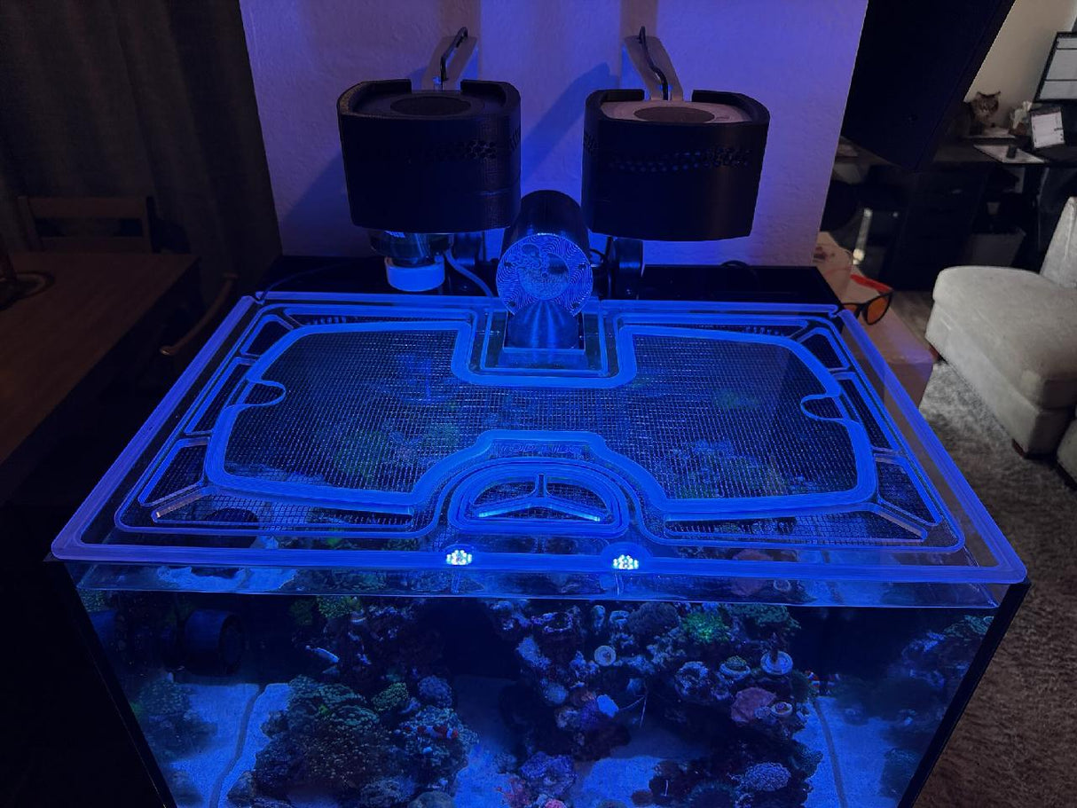 JBJ RF-45 Rimless 45 Gallon Flat Panel AIO (Straight Corner) Custom Polycarbonate Aquarium Screen Top Lid