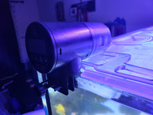 Load image into Gallery viewer, Auto Feeder Cutout for Aquarium Coop Feeder with Food Guard (to Keep Food from Bouncing Out of Tank)
