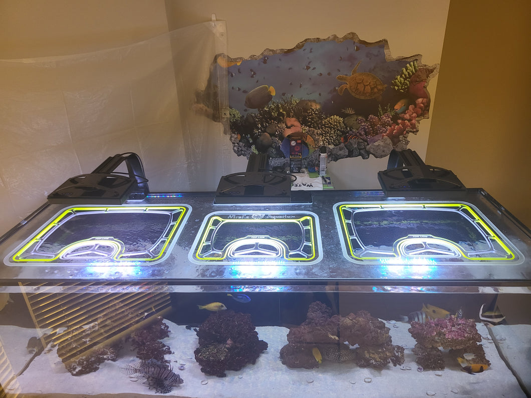 Waterbox Reef LX 240.5 Eurobrace 3-Opening Custom Polycarbonate Aquarium Screen Top Lid