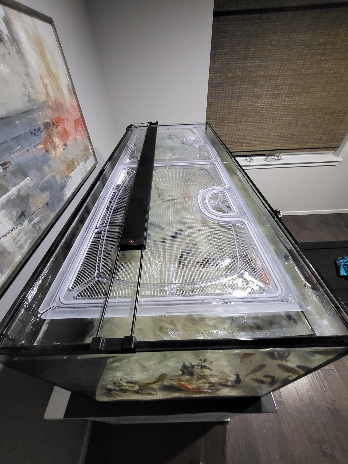 SCA 210 Gallon Starfire 72 x 24" Custom Polycarbonate Aquarium Screen Top Lid