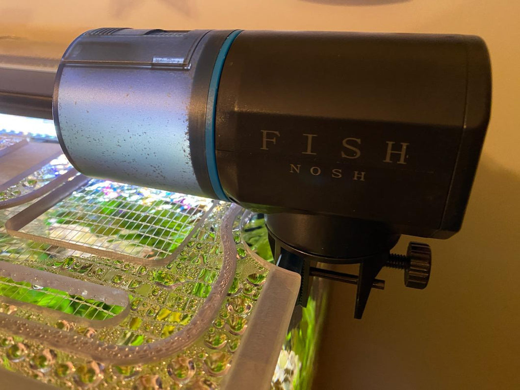 Auto Feeder Cutout for Fish Nosh with Food Guard (to Keep Food from Bouncing Out of Tank)