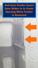 Load image into Gallery viewer, Solid Polycarbonate Auto Feeder Insert Door to Cover Auto Feeder Cutouts and Allow Them to be Moved or Taken Off the Tank
